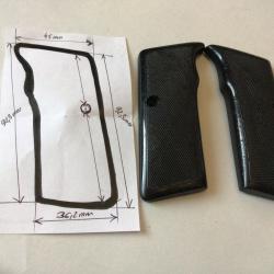 VENDU PAR LE-CUIRASSIER PAIRE DE PLAQUETTES BAKÉLITE POUR PISTOLET D'ALARME