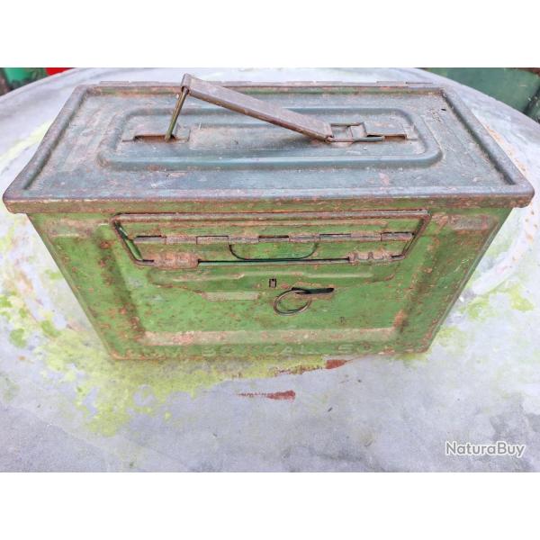 Caisse  Munitions US Cal 50 MS WW2