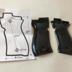 VENDU PAR LE-CUIRASSIER PAIRE PLAQUETTES BAKÉLITE POUR PISTOLET À BLANC VALTRO NUOUA MOLGORA (NM)