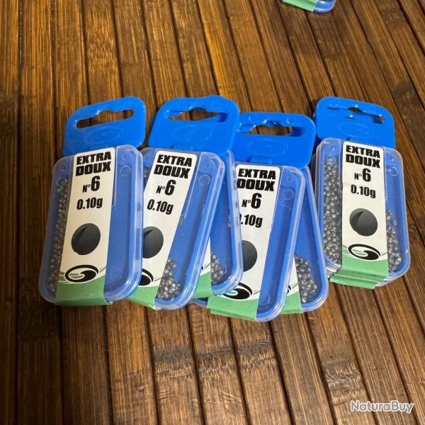 LOT DE  PLOMBS EXTRA DOUX GARBOLINO 7 botes DESTOCKAGE PCHE N-6