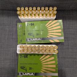 Lapua 7x64 Mega 170 grs - lot de 38 cartouches