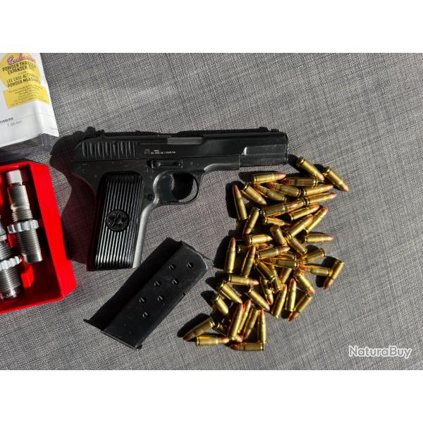TOKAREV TT33 MONOMATRICULE 1943 cal. 7.62x25 TOKAREV + jeux d'outils LEE complet !