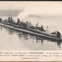 CPA - CHERBOUR-8Juin 1912-- Sous - Marin  " VENDEMIAIRE " -N°4141