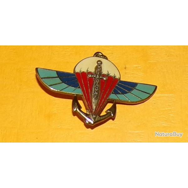 INSIGNE PARACHUTISTE :  2 R.P.I.Ma, dos guilloch, sans devise au dos , Rgiment Parachutiste d'Inf