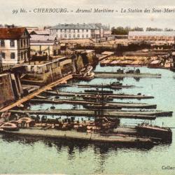 CPA - CHERBOUR - Arsenal Maritime - La Station des Sous-Marin -N°4142