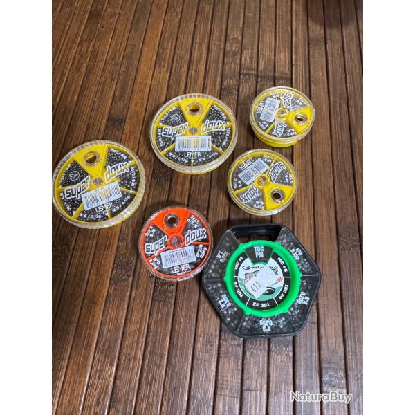 Gros lot de plomb pche 6 bote diverses