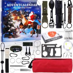 Calendrier de l'avent Chasse Pêche Scout Aventure calendrier de Noël 24 pièces outils 2025