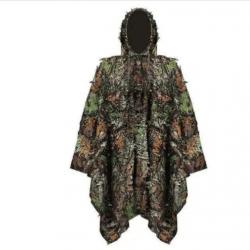 Costume Ghillie 3D Camouflage - Poncho de Chasse Léger pour Hommes, Femmes