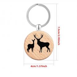 Porte clé personnalisée au choix ! Motif cerf et biche ou autre