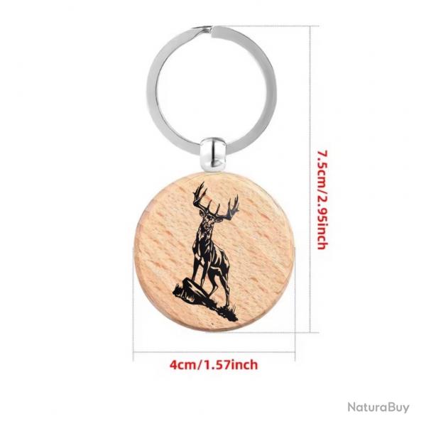 Porte cl personnalise au choix ! Motif cerf ou autre