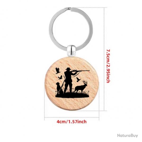 Porte cl personnalise au choix ! Motif chasse aux cerf ou autre