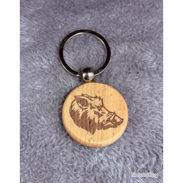 Porte cl personnalise au choix ! Motif sanglier ou autre zz
