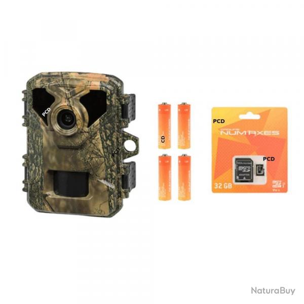 Pige Photo Num Axes PIE1075 - Dtection Prcise - Carte 32 Go Incluse - Surveillance Fiable et Dura