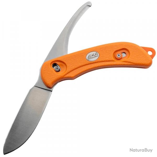 Couteau EKA SwedBlade G6 Orange - Lame Inox 84 mm - Manche Ergonomique - Robuste et Facile  Nettoye