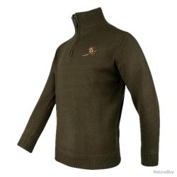 Pull-over Jack Pyke Zip Faisan - Laine Mérinos - Chaleur Respirante - Confort Optimal en Chasse Tail