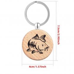 Porte clé pêche  personnalisée au choix ! Motif carpe ou autre