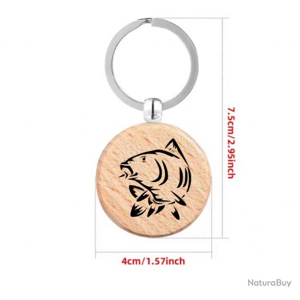 Porte cl pche  personnalise au choix ! Motif carpe ou autre A1