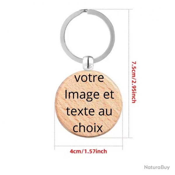 Porte cl pche ou chasse personnalise au choix ! Motif Personnalisable recto verso