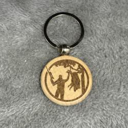 Porte clé chasse sanglier personnalisée au choix ! ou autre