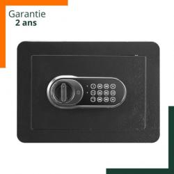 Coffre-fort avec alarme anti infraction - 35x25x25cm - Garantie 2 ans - Noir - Livraison gratuite