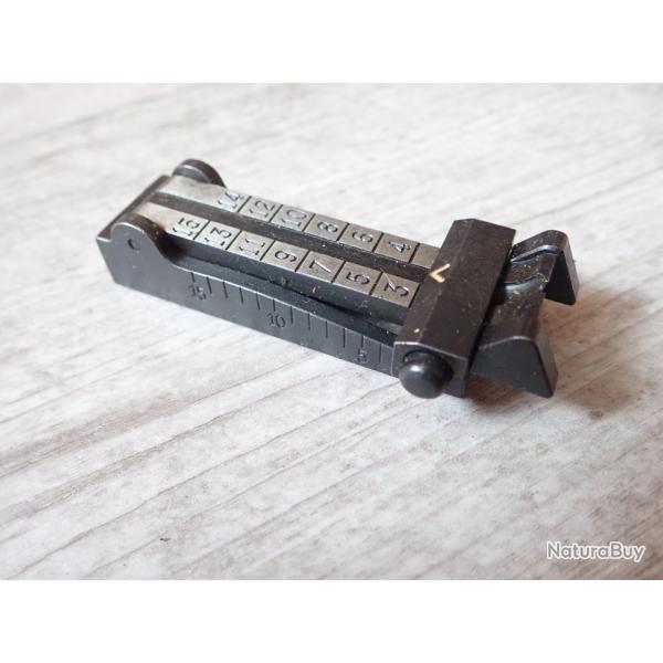 Hausse + support pour fusil Suisse Mdle K11 Rubin Schmidt. Planchette gradue