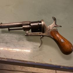 Pistolet a broche fin XIXème, longueur 18cm
