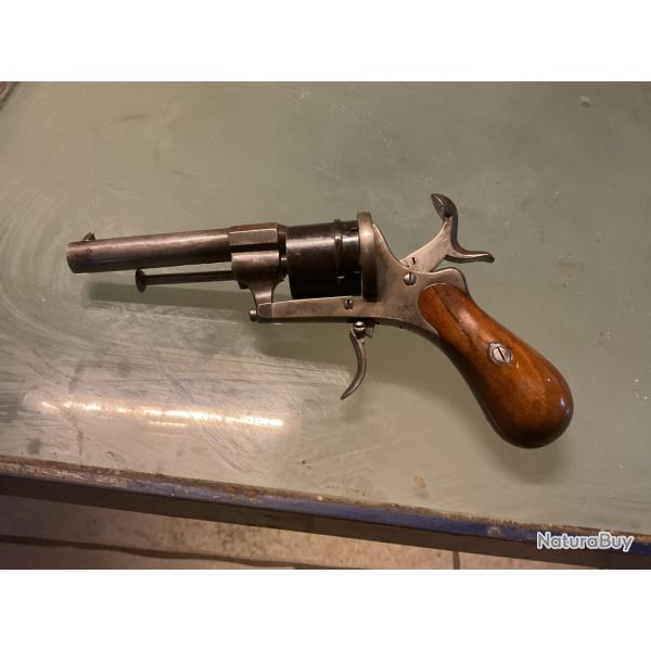 Pistolet a broche fin XIXème, longueur 18cm