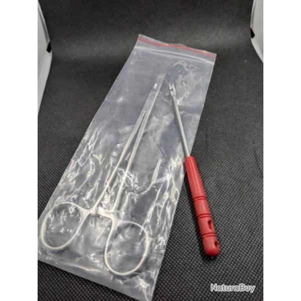 Lot 305 / FISH AND FISHING/PINCE FORCEPS COURBÉ 18 cm / PAFEX.Plus d emballage d origine destockage!