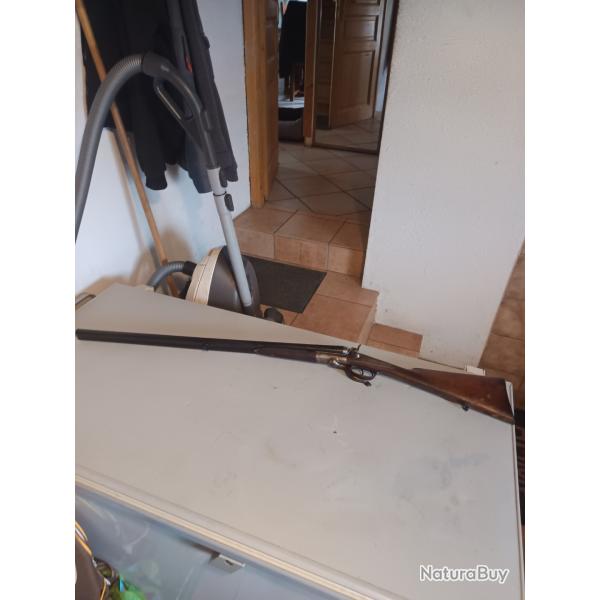 Fusil a chien percussion Centrale type lefaucheux.