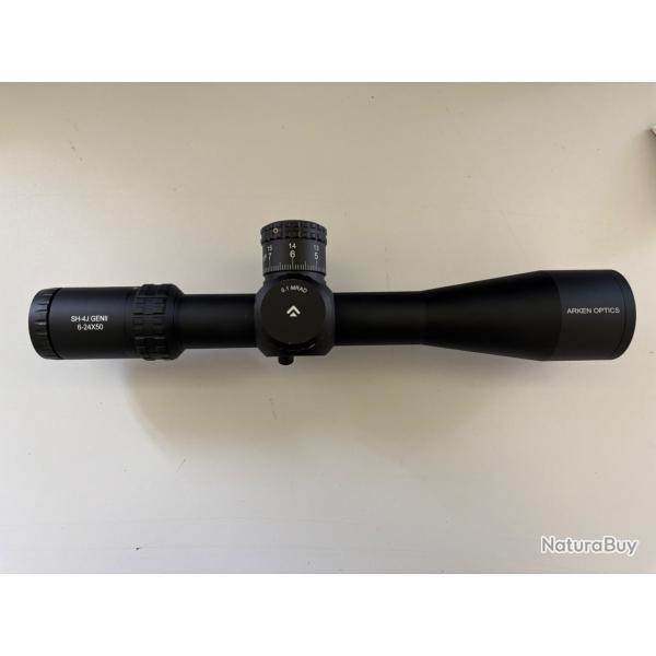 Lunette Arken Optics SH-4J Gen II 6-24x50 Reticule with Zero Stop - 1 sans prix de rserve !!