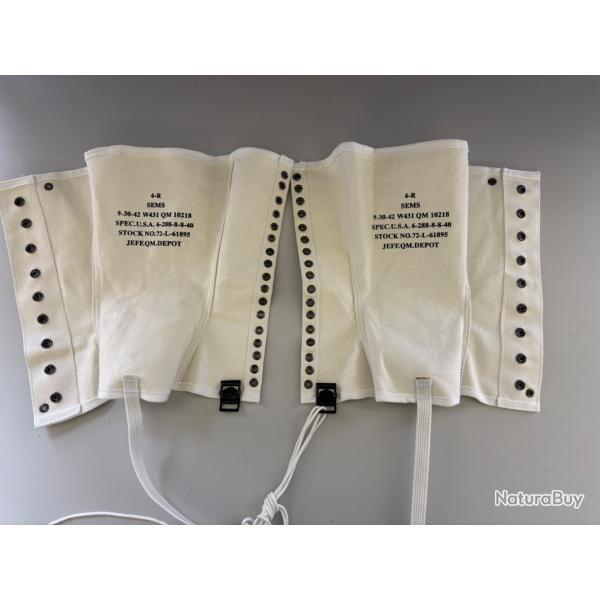 Reproduction Gutres US ww2 toile blanche taille 4R - 1 sans prix de rserve !!