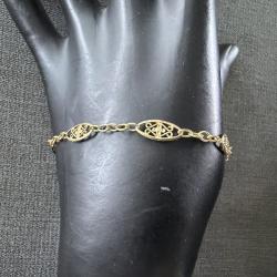 Bracelet maille filigrane or jaune 18 carats - 19 cm