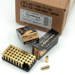 LOT DE 500 CARTOUCHES SB 9x19 mm FMJ 124gr