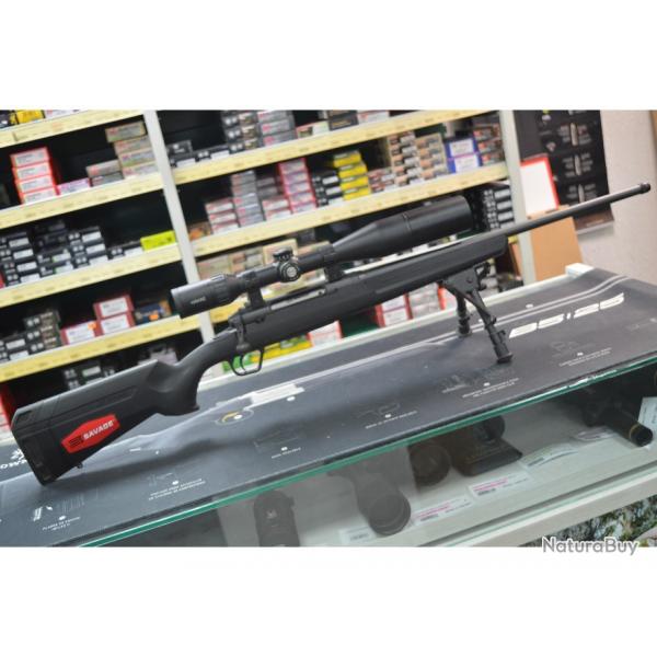 ENSEMBLE SAVAGE AXIS XP CALIBRE 243W +LUNETTE HAXKE ENDURANCE 6-24X50 + BIPIED ETAT PROCHE DU NEUF