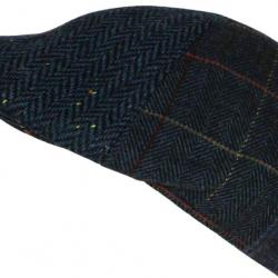 Béret Casquette Plate Bleue Patchwork en Laine Style Anglais Landwel Taille unique Bleu