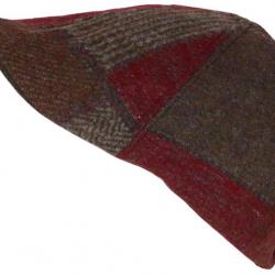 Béret Casquette Plate Rouge Patchwork en Laine Style Anglais Landwel Taille unique Rouge