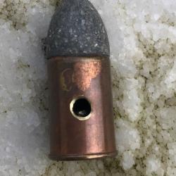 Cartouche munition 11 mm  FRANCAIS  revolver 1873 73  ww1 poilu percut&eacute; et perc&eacute;