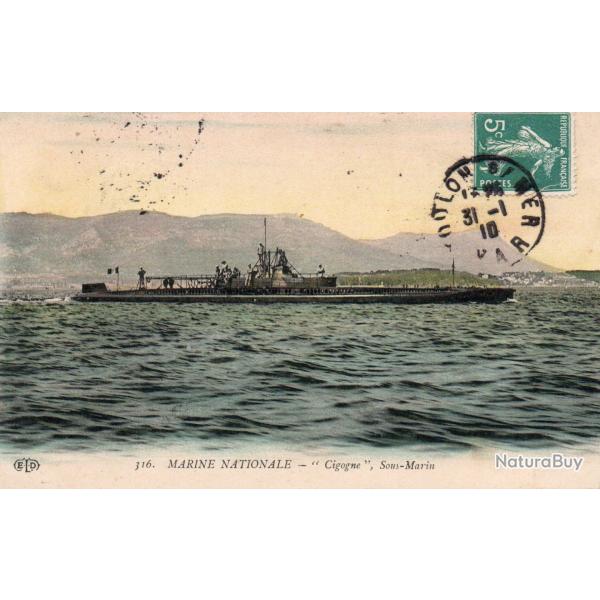 CPA - Marine de Guerre -  Sous-Marin " CIGOGNE  "  N4147