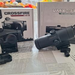 Point Rouge VORTEX CROSSFIRE Red Dot 2Moa + Magnifier 3x VORTEX VMX-3T