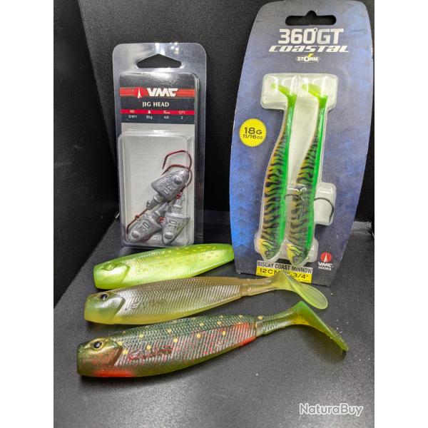 Lot 303 / 3 Leurres Souple Gunki G'Bump Classic 170 - 17 Cm / big bait/ FISH AND FISHING.