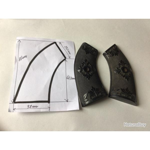 VENDU PAR LE-CUIRASSIER TRES BELLE PAIRE DE PLAQUETTES BAKLITE POUR REVOLVER ANCIEN
