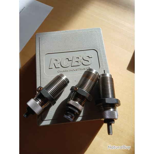 Jeu outils CARBURE NEUFS 9mm RCBS 9 luger parabellum 9 19 carbide pas LEE