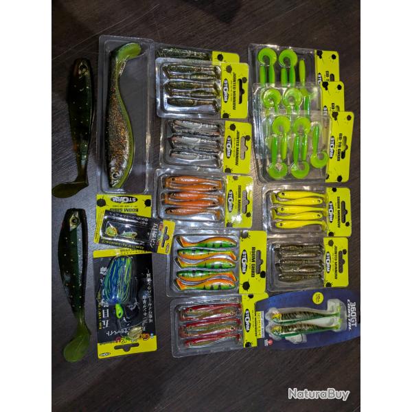 Lot 307,Leurres Souple STORM + Gunki G'Bump 17 cm /FISH AND FISHING. "Plus de 60 leurres !!