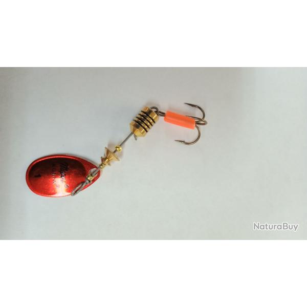 Cuiller Mepps Aglia Platinium Argent Rouge n1 3,5g