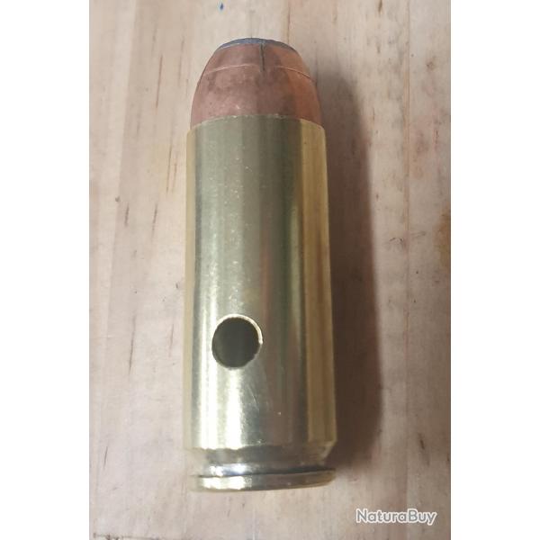1 cartouche inerte de calibre 50 AE à balle demie blindée à pointe creuse