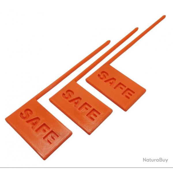 3 Drapeaux de scurit universels incassable pour Armes,Calibre 4.5mm et +