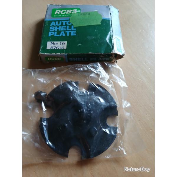 Shell plate auto RCBS NEUVE # 16 #16 numro 16 4 trous shell holder shells presse automatique
