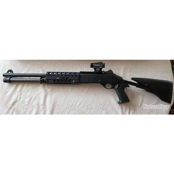 Fusil M4A1 Cal. 12 Canon 47Cm Crosse Tlescopique 7+1 Coups + Point rouge SIG SAUER ROMEO 4H circle