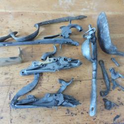 platine pieces detachees fusil ancien poudre noire 19em siecle