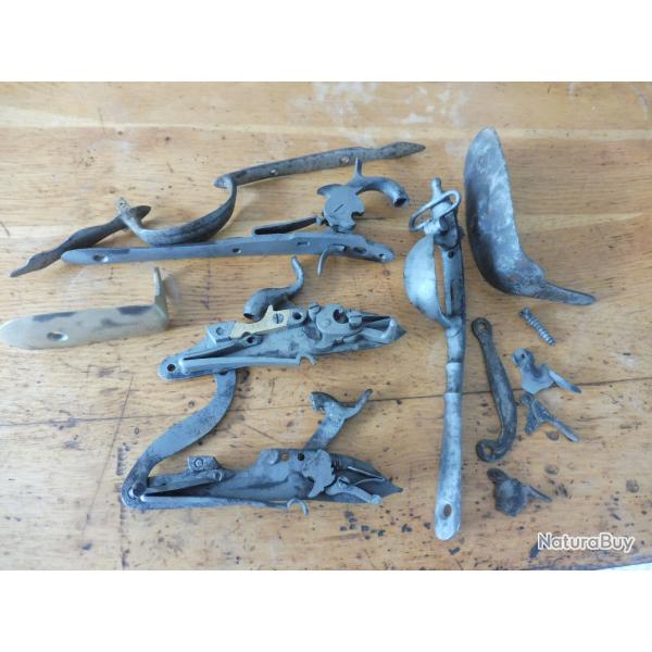platine pieces detachees fusil ancien poudre noire 19em siecle